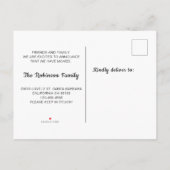 我々はスクリプトを移動シンプルしました新しいホーム移動期間 案内ポストカード (裏面)