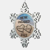 我々はスノーフレーク婚約したオーナメント スノーフレークピューターオーナメント (右)