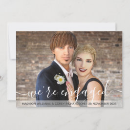 我々はタイポグラフィ·婚約したユア·フォト·婚約 招待状