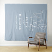 我々はダスティブルー結婚の写真背景を行う タペストリー (インサイチュ(横))