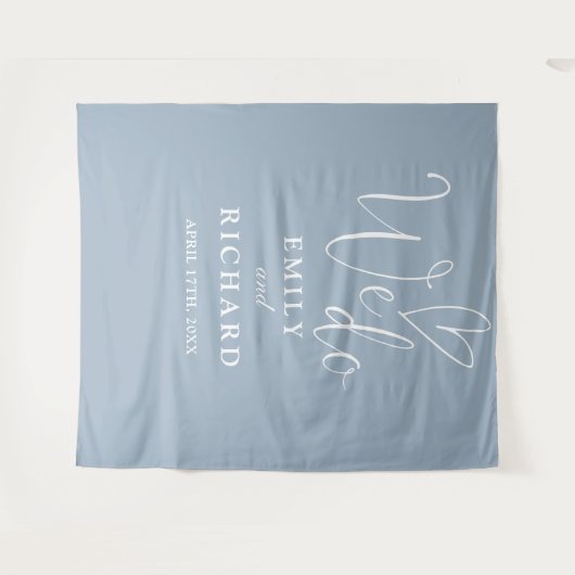 我々はダスティブルー結婚の写真背景を行う タペストリー (正面(横))