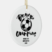 我々はチャンピオンズキッズサッカーパーソナライズされたである セラミックオーナメント (右)