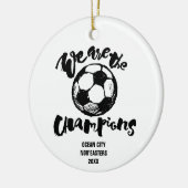 我々はチャンピオンズキッズサッカーパーソナライズされたである セラミックオーナメント (左)