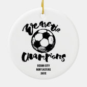 我々はチャンピオンズキッズサッカーパーソナライズされたである セラミックオーナメント (裏面)