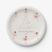 我々はチュウ興奮バレリーナバレエ赤ちゃんシャワー ペーパープレート (正面)