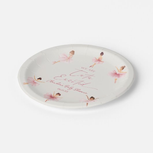 我々はチュウ興奮バレリーナバレエ赤ちゃんシャワー ペーパープレート (アングル)