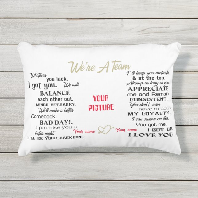 我々はチーム結婚で記念日の贈り物だ結婚よ アウトドアクッション (正面)