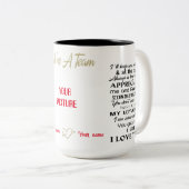 我々はチーム結婚で記念日の贈り物だ結婚よ ツートーンマグカップ (正面右)