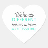 我々はチーム違うとして我々はフィット2 ハートシール (正面)