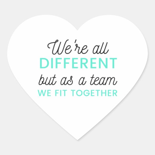 我々はチーム違うとして我々はフィット2 ハートシール (正面)