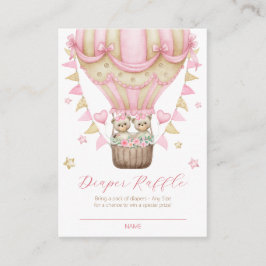 我々はツインガールおむつラッフルを心待ちできる エンクロージャーカード