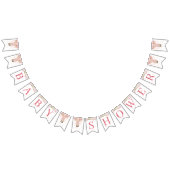 我々はツインガールの赤ちゃんシャワーを待つことができる バンティングフラッグ (全)