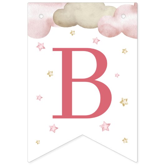 我々はツインガールの赤ちゃんシャワーを待つことができる バンティングフラッグ (第3の旗)