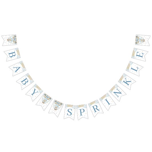 我々はツインボーイベビー散水を待つことができる バンティングフラッグ (全)