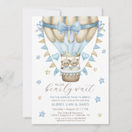 我々はツインボーイベビー散水を待つことができる 招待状