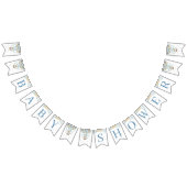 我々はツインボーイ赤ちゃんシャワーを待つことができる バンティングフラッグ (全)