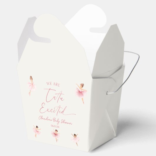 我々はツツ興奮バレリーナピンクベビーシャワー フェイバーボックス (オープン)