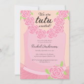 我々はツツ興奮バレリーナピンクベビーシャワー 招待状 (正面)