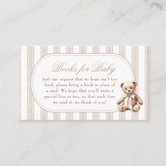 我々はテディベアの本のベビーを待つ エンクロージャーカード (正面)