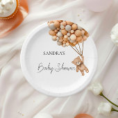 我々はテディベア気球を待つことができる ペーパープレート