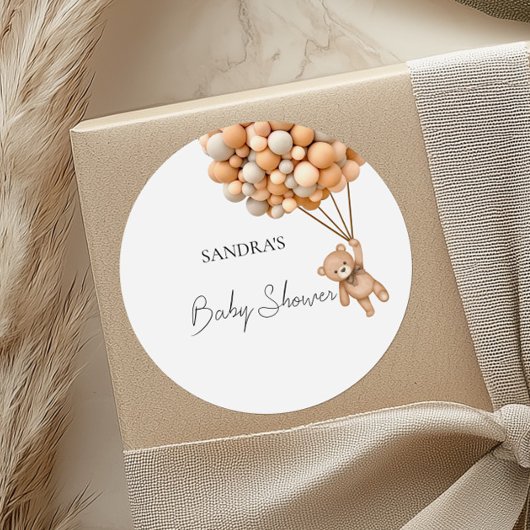 我々はテディベア気球を待つことができる ラウンドシール