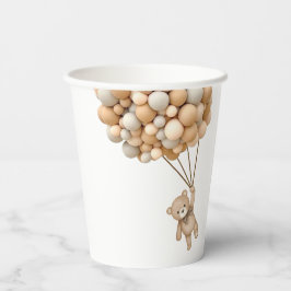 我々はテディベア気球を待つことができる 紙コップ