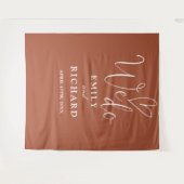 我々はテラコッタの結婚写真の背景を行う タペストリー (正面(横))