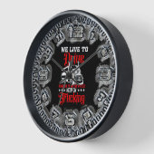 我々はトラックを運転する保ために生きる 壁時計 (傾斜)