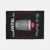 我々はトランプ2024のギャルビーおもしろいジの人費用 フリースブランケット (正面(横))