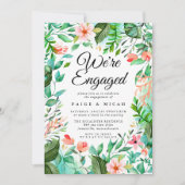 我々はトロピカル婚約した婚約発表 招待状 (正面)