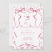 我々はトーイルのテディ赤ちゃんシャワーを待つことができる 招待状 (正面)