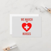 我々はナースのための行進 – 暖かい心のナース カード (正面/裏面インサイチュ)