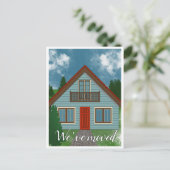 我々はニューカントリーハウスレッドドアを引っ越した 案内ポストカード (スタンド正面)