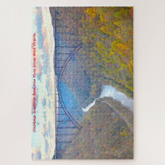 我々はニューリバー渓谷ウェストバージニアが大好き。ジグソーパズ ジグソーパズル (縦)