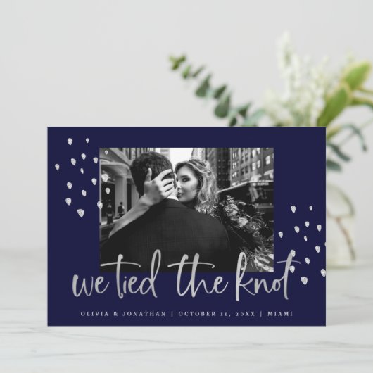 我々はノットシルバー文字結婚の発表を結んだ 招待状 (スタンド正面)