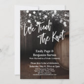 我々はノットワインの樽とライトを結んだ 招待状 (正面)