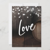 我々はノットワインの樽とライトを結んだ 招待状 (裏面)