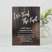 我々はノットワイン樽ウェディングレセプションを結んだ 招待状 (スタンド正面)