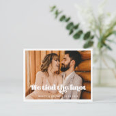 我々はノットヴィンテージレトロなスクリプトの写真を結んだ ポストカード (スタンド正面)