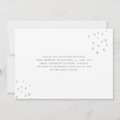 我々はノット·シルバー·文字の結婚発表を結んだ 招待状 (裏面)