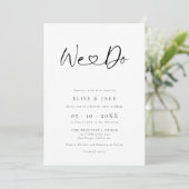 我々はハートフォント結婚 招待状 (スタンド正面)