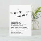 我々はハート結婚したタイポグラフィ披露宴のみ 招待状 (スタンド正面)