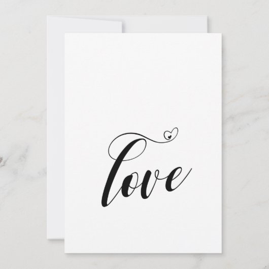 我々はハート結婚したタイポグラフィ披露宴のみ 招待状 (裏面)