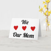 我々はハート | LOVE MOM | Happy Mothers Day カード (黄色い花)