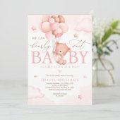 我々はバルーン赤ちゃんシャワー招待状を心待ち 招待状 (スタンド正面)