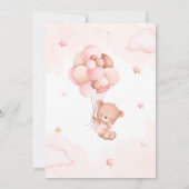 我々はバルーン赤ちゃんシャワー招待状を心待ち 招待状 (裏面)