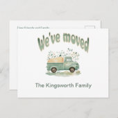 我々はバンを動かすおもしろい発表を移動した ポストカード (正面/裏面)