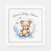 我々はパステルブルーベビーシャワーを待つことができる スタンダードランチョンナプキン (正面)