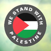 我々はパレスチナカスタム文字と国旗に立つ ウィンドウサイン (シート3)