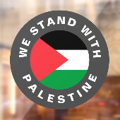 我々はパレスチナカスタム文字と国旗に立つ ウィンドウサイン (シート2)